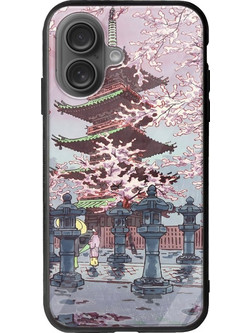 Θήκη Ukiyo-e - Cherry Blossom iPhone 16 Plus Groove TPU (Tempered Glass και TPU)