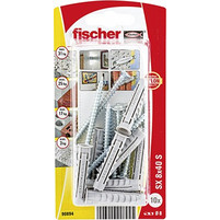 FISCHER 90894 ΝΑΙΛΟΝ ΒΥΣΜΑ ΜΕ ΒΙΔΑ ΣΕ BLISTER NV SX 8 x 40 mm S K (ΣΥΣΚ. 10 ΤΕΜ.)