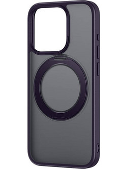 Phone Case Baseus SkyRing Magnetic with Stand for iP 14 Pro Max + tempered-glass and cleaning kit (purple) P60161005511-02