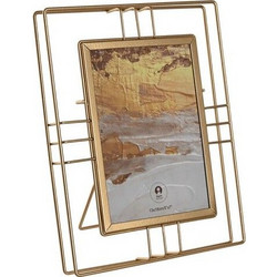 Κορνίζα Home ESPRIT Χρυσό Μέταλλο Κρυστάλλινο 18,5 x 2,5 x 23,5 cm (12 Μονάδες)