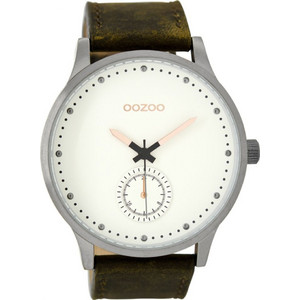 Oozoo Timepieces Ανδρικό Ρολόι Χρονογράφος με Καφέ Δερμάτινο Λουράκι C9005 Oozoo Timepieces Ανδρικό Ρολόι Χρονογράφος με Καφέ Δερμάτινο Λουράκι C9005