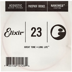 Elixir 14123 Nanoweb Χορδή Ακουστικής Κιθάρας Phosphor Bronze 23"