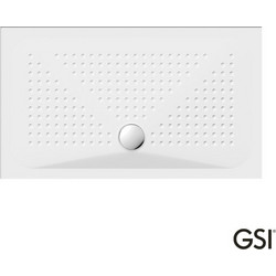 Ντουζιέρα παραλληλόγραμμη GSI Slim 471207-300 Λευκό antislip 120x70x4cm 500-471207-300