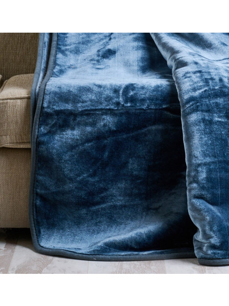 Κουβέρτα Μονόχρωμη Βελούρ Flat Silk Touch - Teal, Υπέρδιπλο (220x240)