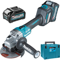 Makita GA023GM201 Γωνιακός Τροχός Μπαταρίας 40V 125mm με Ρύθμιση Στροφών 2x4Ah