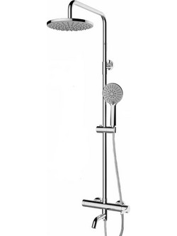 Carla 690650C Στήλη Ντουζ Ρυθμιζόμενου Ύψους 94-129εκ. Χρωμέ