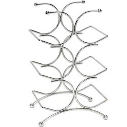 Κάβα Μπουκαλιών 6 Θέσεων MTT151 24,5x15,5x34cm Silver Espiel Μέταλλο