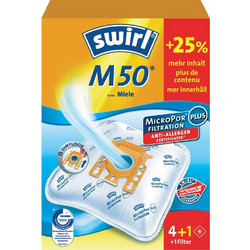 Swirl M50 Pure Air Σακούλες Σκούπας 4τμχ Συμβατές με Σκούπα Miele