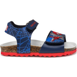 Geox Spiderman Παιδικά Πέδιλα για Αγόρι Ανατομικά Μπλε Κόκκινα B552QC000BCC0735