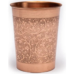 Bodhi Ποτήρι Νερού Χάλκινο Σκαλιστό Ornaments 250ml