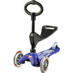 Micro Mini 3 in 1 Deluxe Παιδικό Πατίνι Τρίτροχο με Κάθισμα & Φωτάκια Μπλε