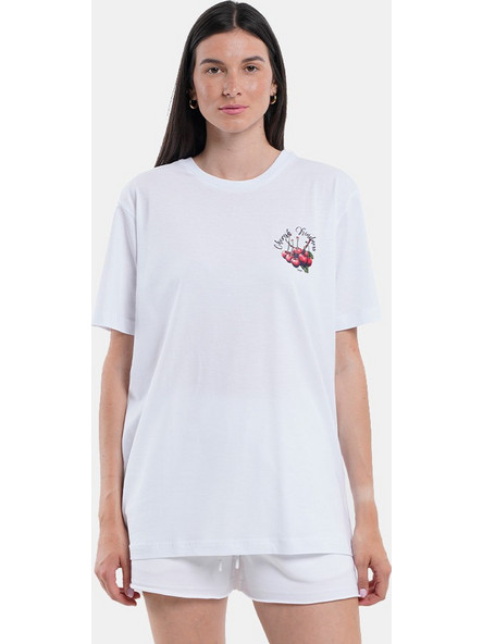 Targe Cherries Γυναικείο T-Shirt S25/57008-01 ΛΕΥΚΟ
