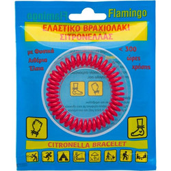 Flamingo Ελαστικό Βραχιόλι Σιτρονέλλας Κόκκινο 1τμχ