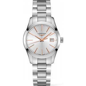 Longines Conquest Classic Γυναικείο Ρολόι με Ασημί Μεταλλικό Μπρασελέ L2.286.4.72.6