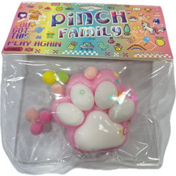 Pinch Family Squishy Πατούσα 6cm Ροζ