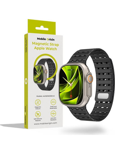Mobile Origin Magnetic Strap Black-Apple Watch 44/45/46/49mm (AWMS-01-BLK)