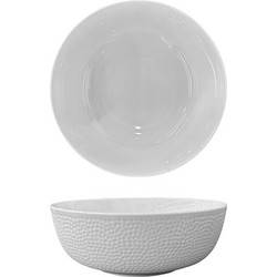 Μπωλ πορσελάνης βαθύ φ21xΥ8 2cm Σειρά Fizz Dot λευκό Prego - Σετ 4 c499737