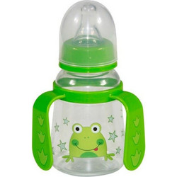 Lorelli Πλαστικό Μπιμπερό με Θηλή Σιλικόνης 0m+ Green Frog 125ml 1020065