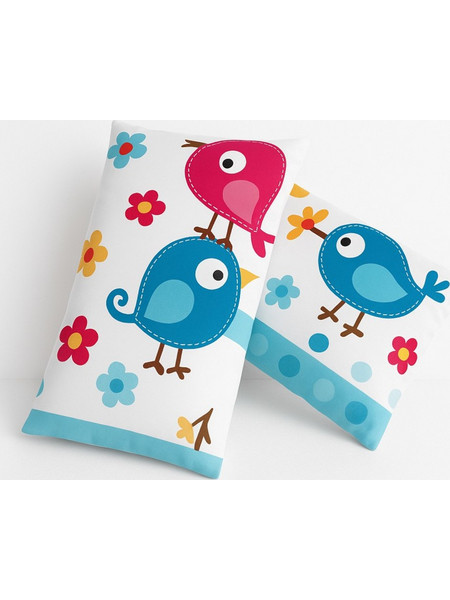 Μαξιλαροθήκες Σετ 2τμχ 20x30cm Beboulino Blue Lovely Birds 70318662030