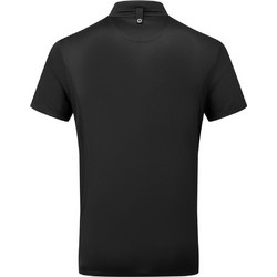 Ανδρικό T-shirt με κουμπί Μαύρο