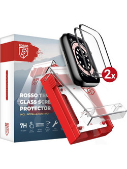 Tempered Glass Apple Watch SE / 6 / 5 / 4 (44mm) Rosso with Installation Tray Αντιχαρακτικό Γυαλί Προστασίας Οθόνης 2 Τεμάχια - Black (8719246474408)