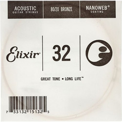 Elixir Strings PB032 Nanoweb Χορδή Ακουστικής Κιθάρας Phosphor Bronze 32"