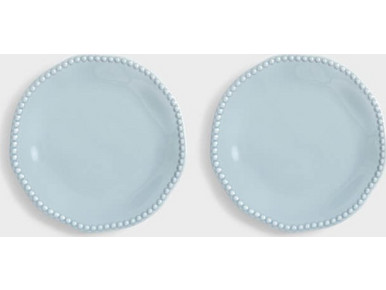 Πιάτα (σετ 2 τεμ.) &Klevering Perle Blue /πορσελάνη new bone China 2.5 x O 27 cm