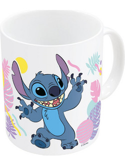Stor: Stitch Hawaian Flower - Ceramic Mug In Gift Box (325ml) (88140)