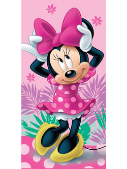 Disney Dim Collection Minnie 05 Παιδική Πετσέτα Θαλάσσης Ροζ Πολύχρωμη 70x140cm