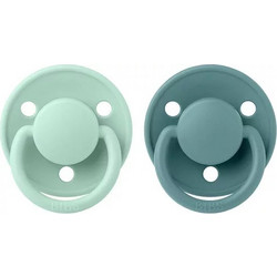 BIBS de Lux Πιπίλες Καουτσούκ 0m+ Nordic Mint Island Sea 2τμχ