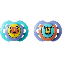 Tommee Tippee Fun Ορθοδοντικές Πιπίλες Σιλικόνης 0-6m Ζωάκια 2τμχ