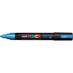 Μαρκαδόρος Uni Posca PC-5M Ανεξίτηλος 2.5mm Μεταλλικό Μπλε