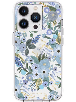 Rifle Paper Clear - Case For Iphone 14 Pro (Garden Party Blue) - (RP049230)