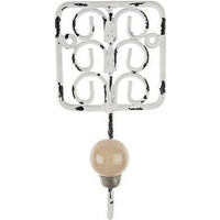 Roline 417 Κρεμάστρα από Μέταλλο Λευκή Πατίνα 78x160mm
