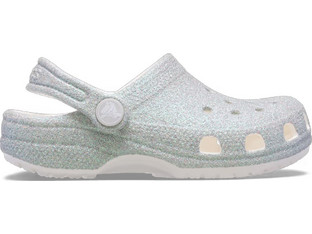 Crocs Παιδικά Παπούτσια Θαλάσσης για Κορίτσι Ανατομικά Ασημί Λευκά 210985-100