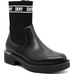 DKNY Tully Γυναικεία Μποτάκια Biker Μαύρα με Χοντρό Χαμηλό Τακούνι K3317661