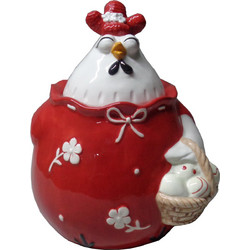 Πασχαλινή Μπισκοτιέρα Κεραμική Rouge Poule 21cm