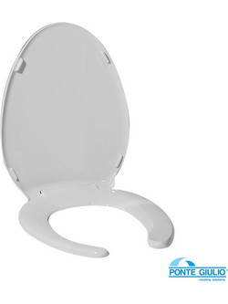 Ponte Giulio 130 Series B41-DEO-26 Καπάκι Λεκάνης Οβάλ Πλαστικό Λευκό