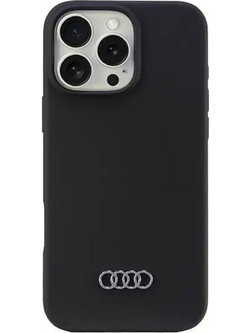 Audi Silicone Case iPhone 16 Pro Max 6.9 black/black hardcase AU-LSRIP16PM-Q3/D1-BK - (AUDI000179-0)