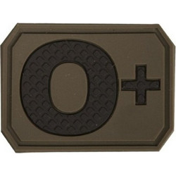 Mil-Tec Patch Ομάδας Αίματος 0+ Χακί (16831701)