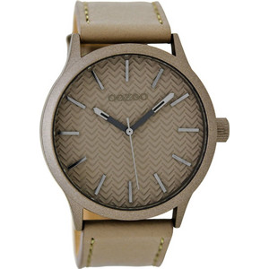 Oozoo Timepieces Ανδρικό Ρολόι με Μπεζ Δερμάτινο Λουράκι C9018 Oozoo Timepieces Ανδρικό Ρολόι με Μπεζ Δερμάτινο Λουράκι C9018