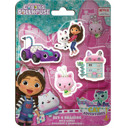 Gabbys Dollhouse 4 erasers set