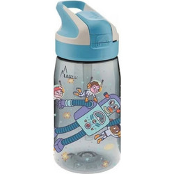 Laken Space Robot Παιδικό Μπουκάλι Πλαστικό BPA Free με Καλαμάκι Μπλε 450ml LTNSSP