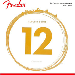 Fender 70L Σετ 6 Χορδές Ακουστικής Κιθάρας 80/20 Bronze 12-52" Light Tension