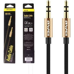 Καλώδιο Ήχου AWEI AUX-001 Gold Αudio Male 3.5mm to Male 3.5mm