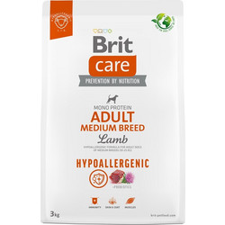Brit Care Adult Medium Breed Hypoallergenic with Lamb & Rice 3kg