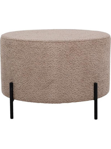 Σκαμπό Στρογγυλό Fylliana Kristal Cappuccino Χρώμα 60x40Εκ
