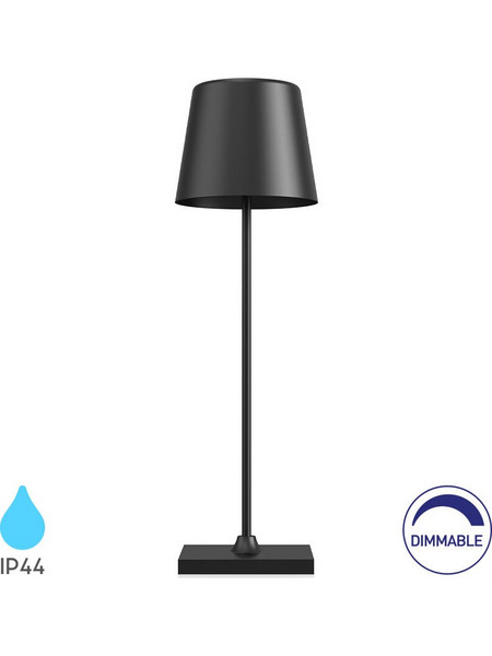 Επαναφορτιζόμενο πορτατίφ Tower Dimmable 3W 3000K Μαύρο IP44 - BK06-00081