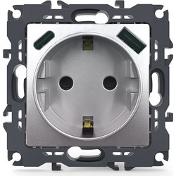 PRIME ΠΡΙΖΑ ΣΟΥΚΟ ΑΣΦΑΛΕΙΑΣ 1x2P+E 16A 250VAC & 2*USB (TYPE A+C) 5VDC 3A IP20 ΑΛΟΥΜΙΝΙΟ ACA - 1000116403