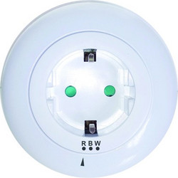 LED Φωτάκι Νυκτός 0,5W με Πρίζα Σούκο Αισθητήρα Λευκό/Μπλε/Κόκκινο Φως ACA - SF09LED